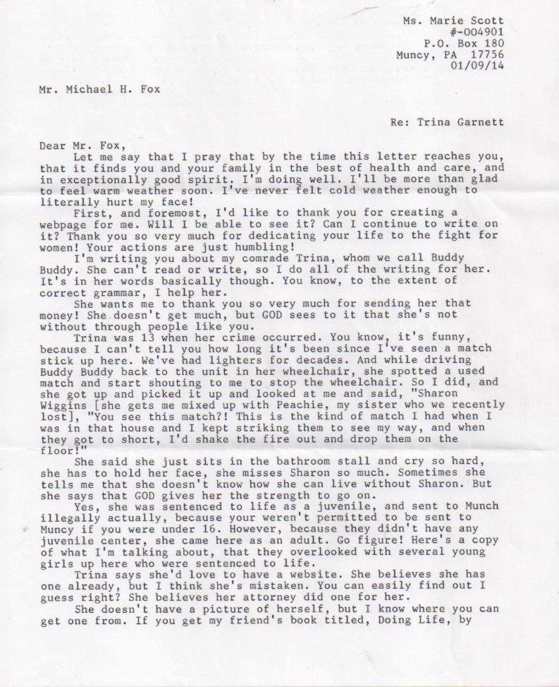 Trina Letter